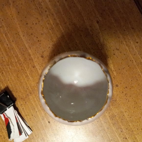 Blue Napcoware Footed Egg Vase, Hand Painted, 6", - Picture 4 of 4